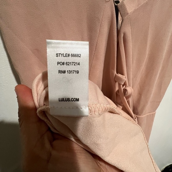 Lulus in love forever nude pink lace up maxi dress size xs - Picture 4 of 8